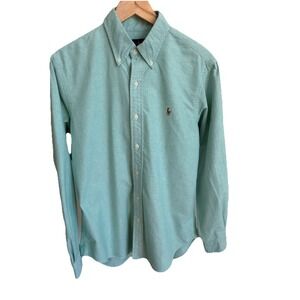 Ralph Lauren Polo Spring Green Oxford Button Down Shirt Classic Pony Sz Medium
